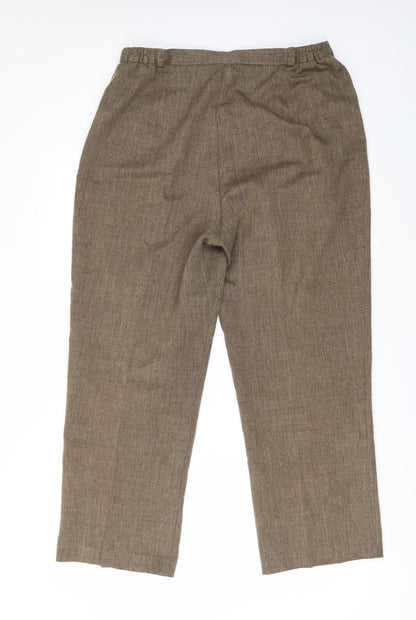 Womens UK Size 16 Berkertex Regular Fit  Brown Trousers