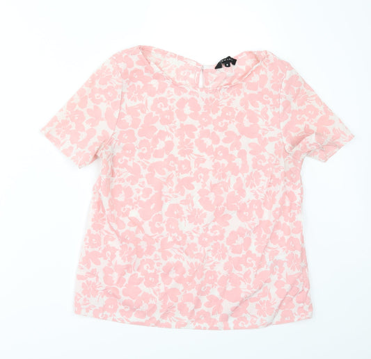 Womens UK Size 8 New Look Pink Tunic Blouse