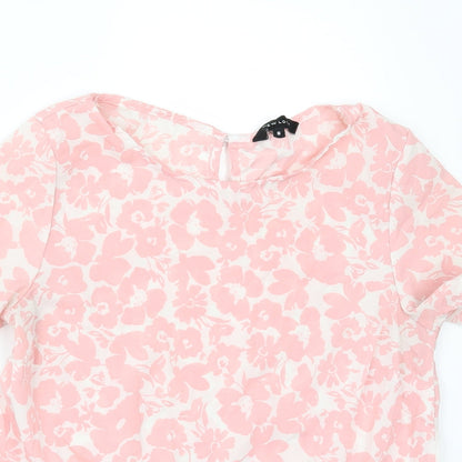 Womens UK Size 8 New Look Pink Tunic Blouse