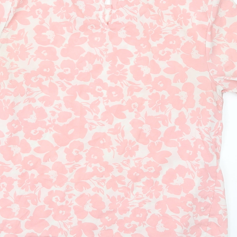 Womens UK Size 8 New Look Pink Tunic Blouse