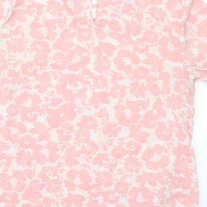Womens UK Size 8 New Look Pink Tunic Blouse