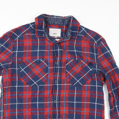 Mens UK Size S Preworn Multicoloured  Button-Up Long Sleeve Casual Shirt