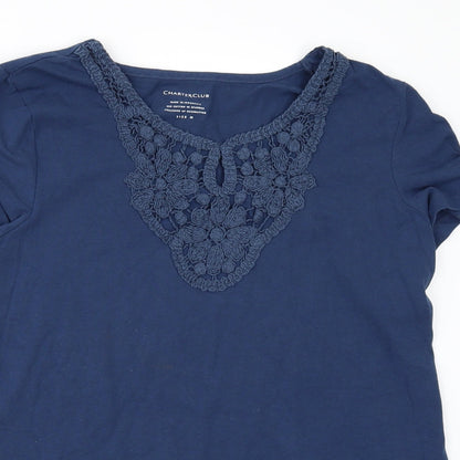 Charter Club Womens Blue   Basic T-Shirt Size M