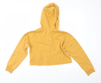 New Look Girls Yellow   Pullover Hoodie Size 10-11 Years  - cropped