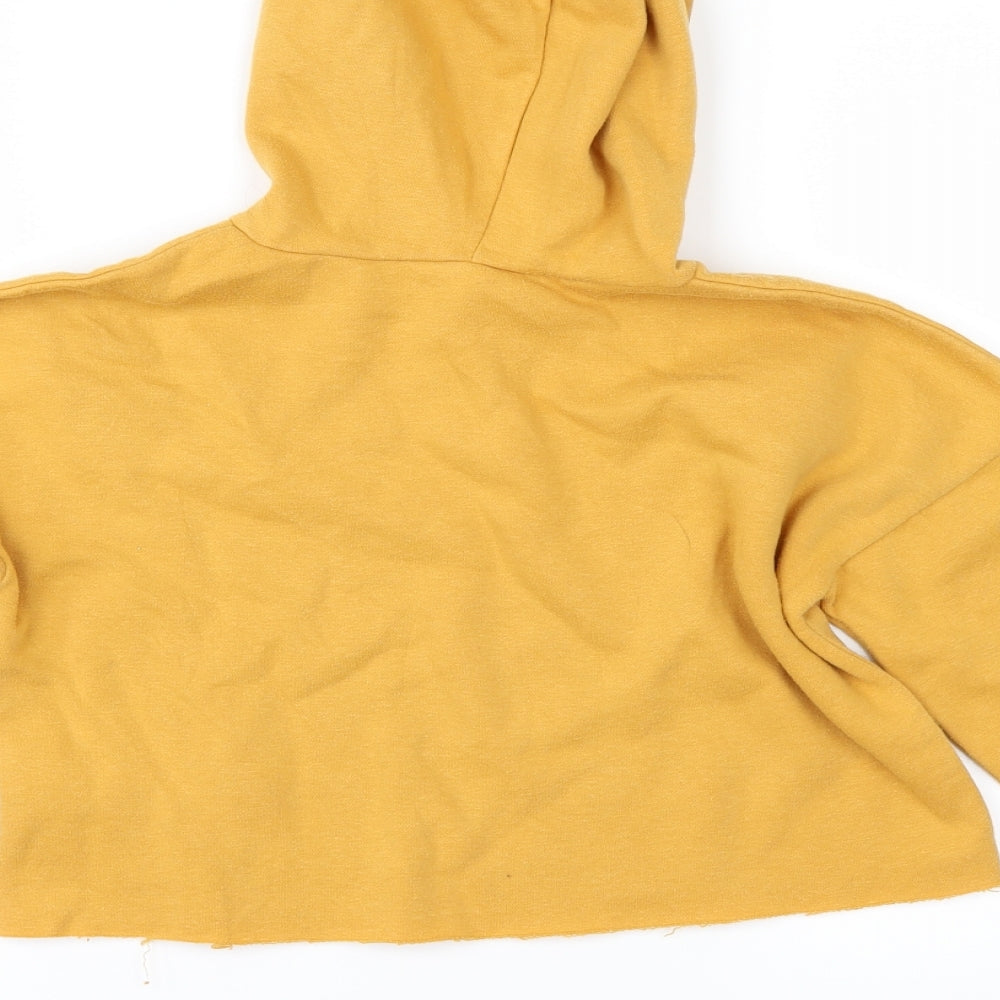 New Look Girls Yellow   Pullover Hoodie Size 10-11 Years  - cropped
