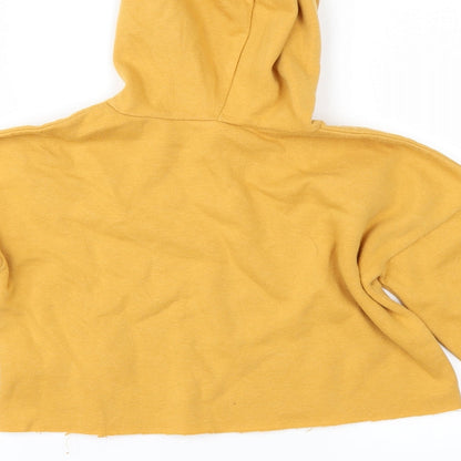 New Look Girls Yellow   Pullover Hoodie Size 10-11 Years  - cropped