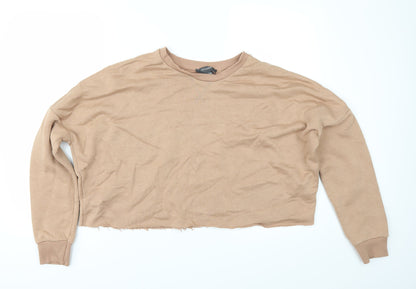 Primark Womens Beige   Pullover Sweatshirt Size S  - cropped