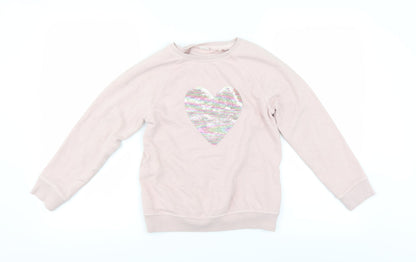 Next Girls Pink   Pullover Sweatshirt Size 10 Years