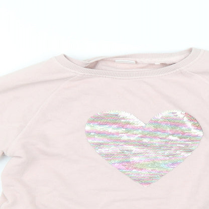 Next Girls Pink   Pullover Sweatshirt Size 10 Years