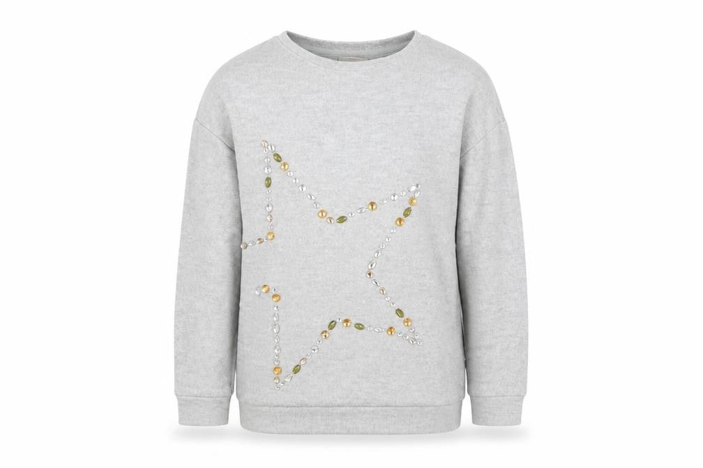 Next Girls Grey   Pullover Jumper Size 8 Years  - Star