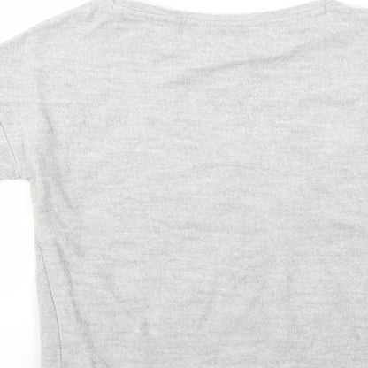 Next Girls Grey   Pullover Jumper Size 8 Years  - Star