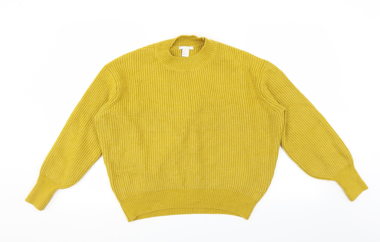 H&M Womens Yellow   Pullover Jumper Size M