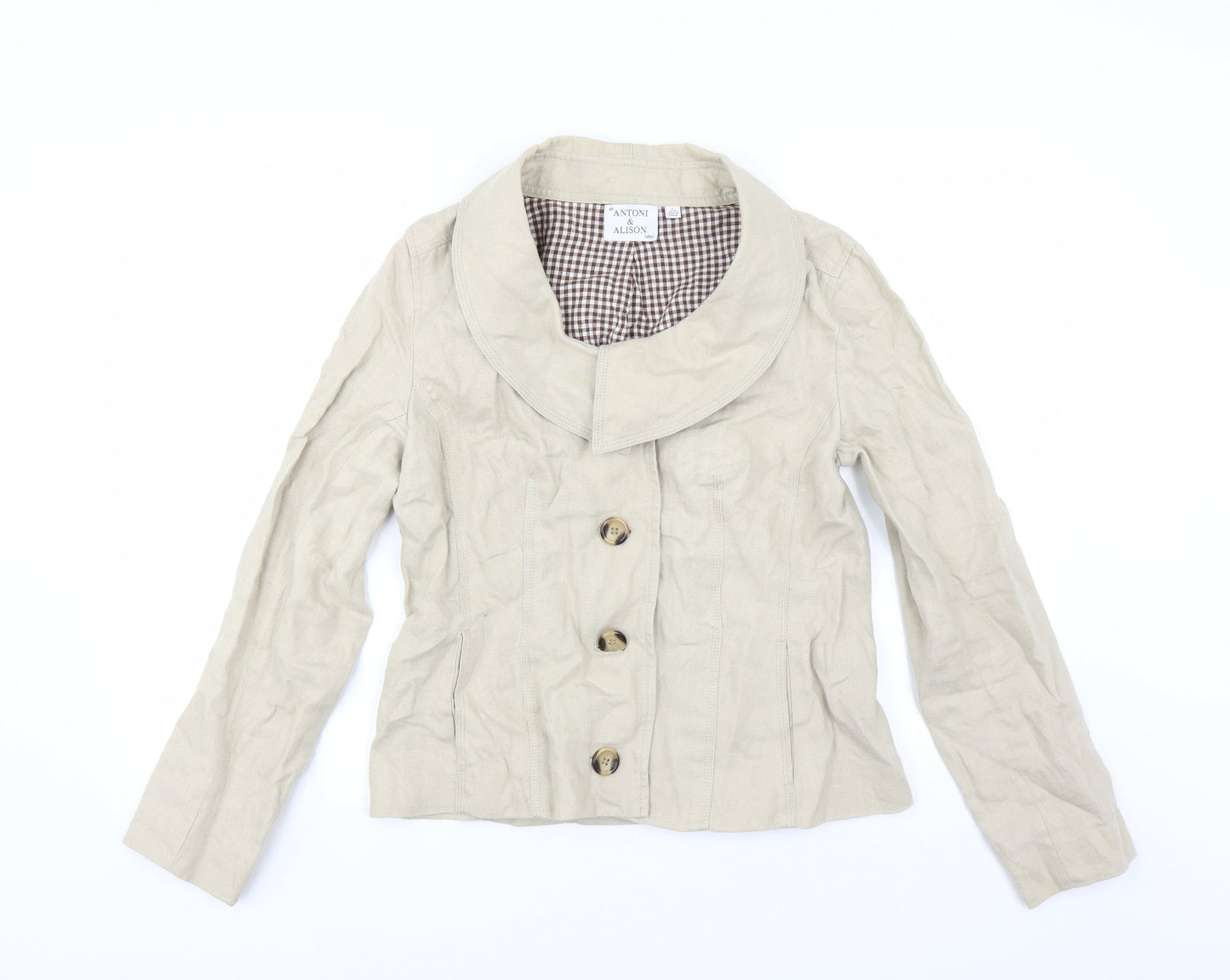Womens UK Size 14 Antoni & Alison Beige Jacket