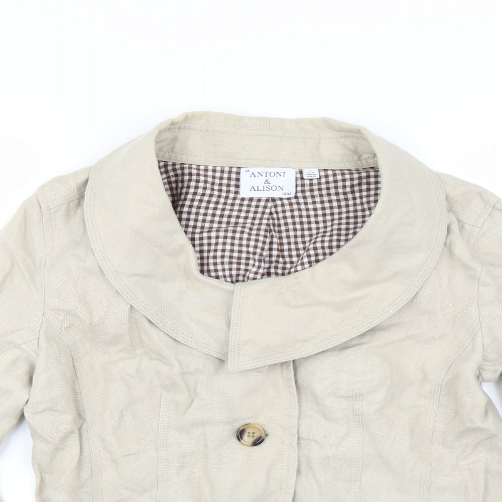Womens UK Size 14 Antoni & Alison Beige Jacket