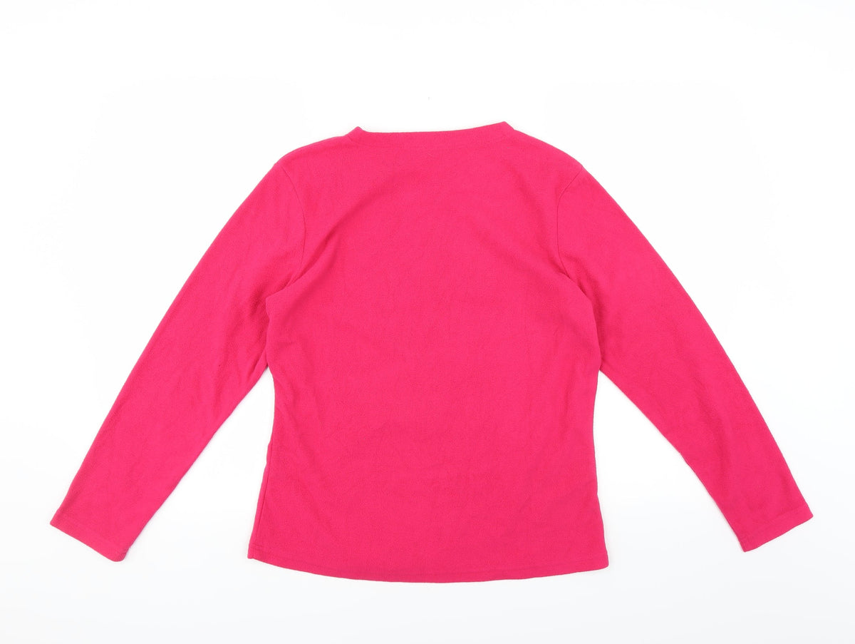 George Womens Pink Solid  Top Pyjama Top Size 8