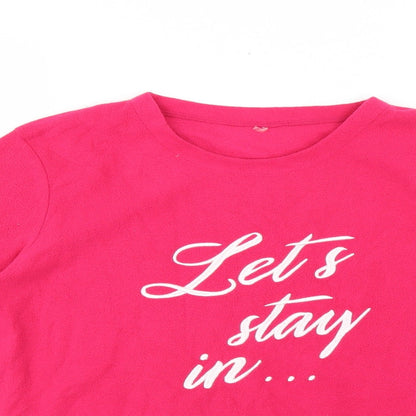 George Womens Pink Solid  Top Pyjama Top Size 8