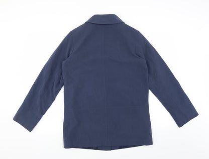Womens UK Size 10 Eleganze Blue Overcoat