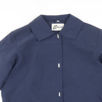 Womens UK Size 10 Eleganze Blue Overcoat