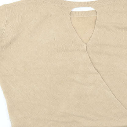 Dorothy Perkins Womens Beige   Pullover Jumper Size 8