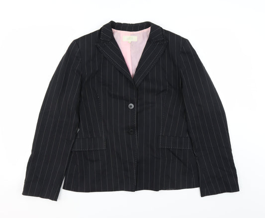 Marks and Spencer Womens Black Striped  Jacket Suit Jacket Size 12