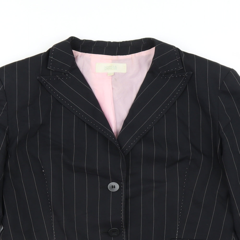 Womens UK Size 12 Marks and Spencer Regular Black Suit Jacket