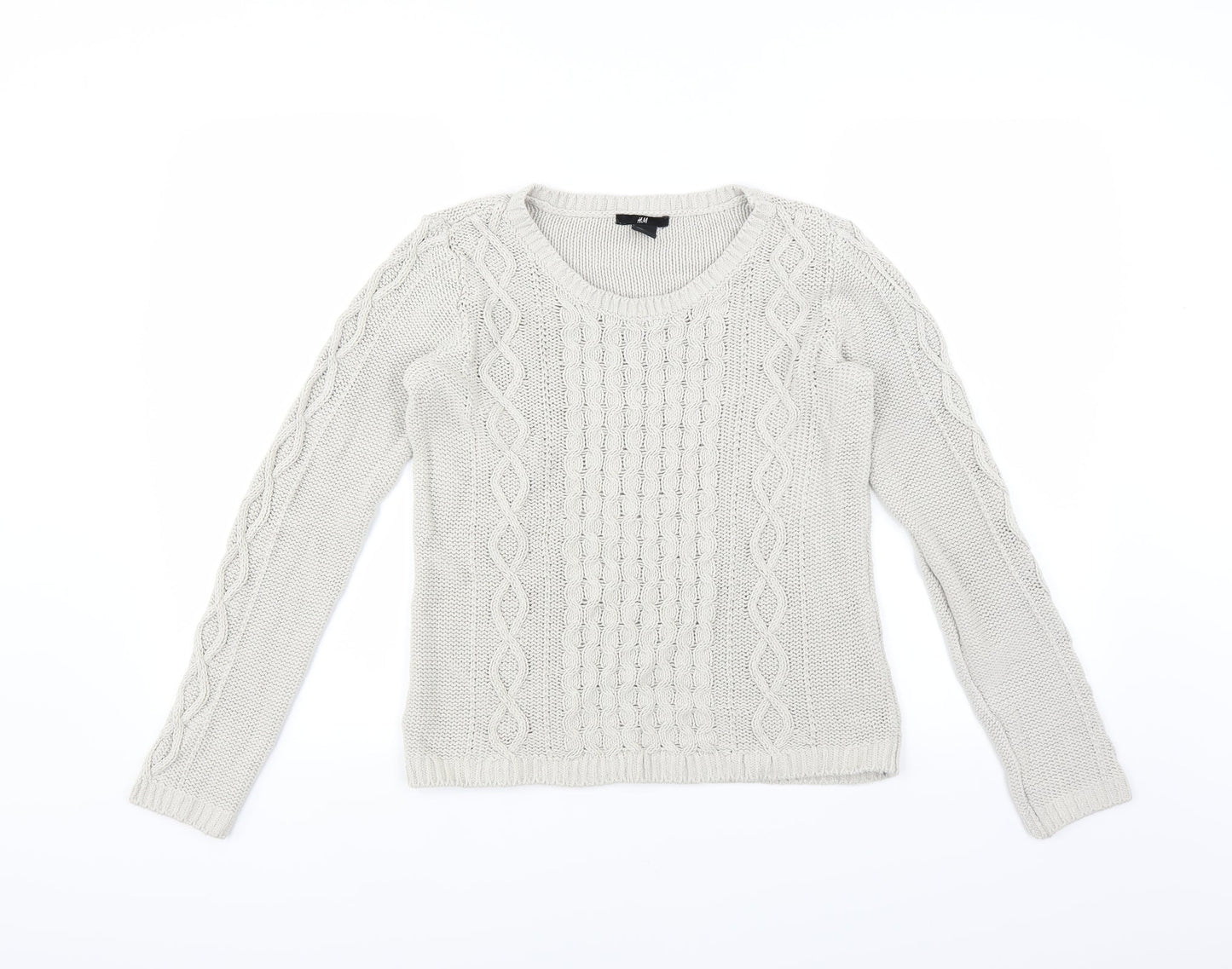 H&M Womens Grey   Pullover Jumper Size S