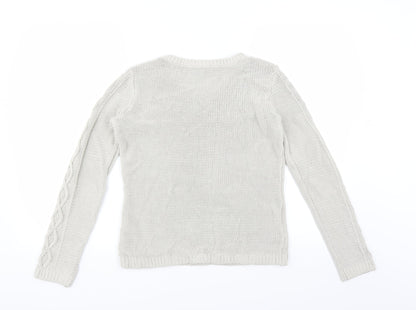 H&M Womens Grey   Pullover Jumper Size S