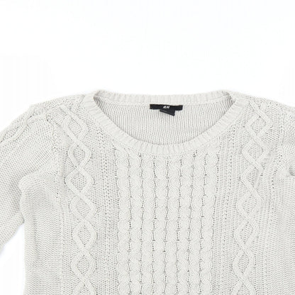 H&M Womens Grey   Pullover Jumper Size S