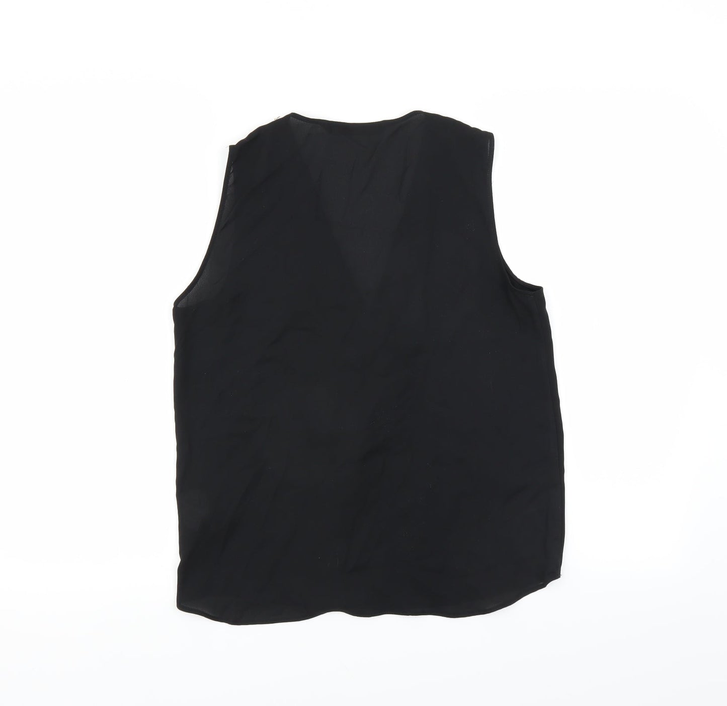Womens UK Size S Zara Black Basic Blouse