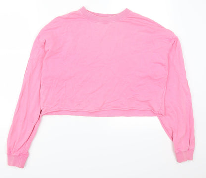 Womens UK Size S Pull & Bear Pink Pullover Sweatshirt
