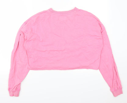 Womens UK Size S Pull & Bear Pink Pullover Sweatshirt