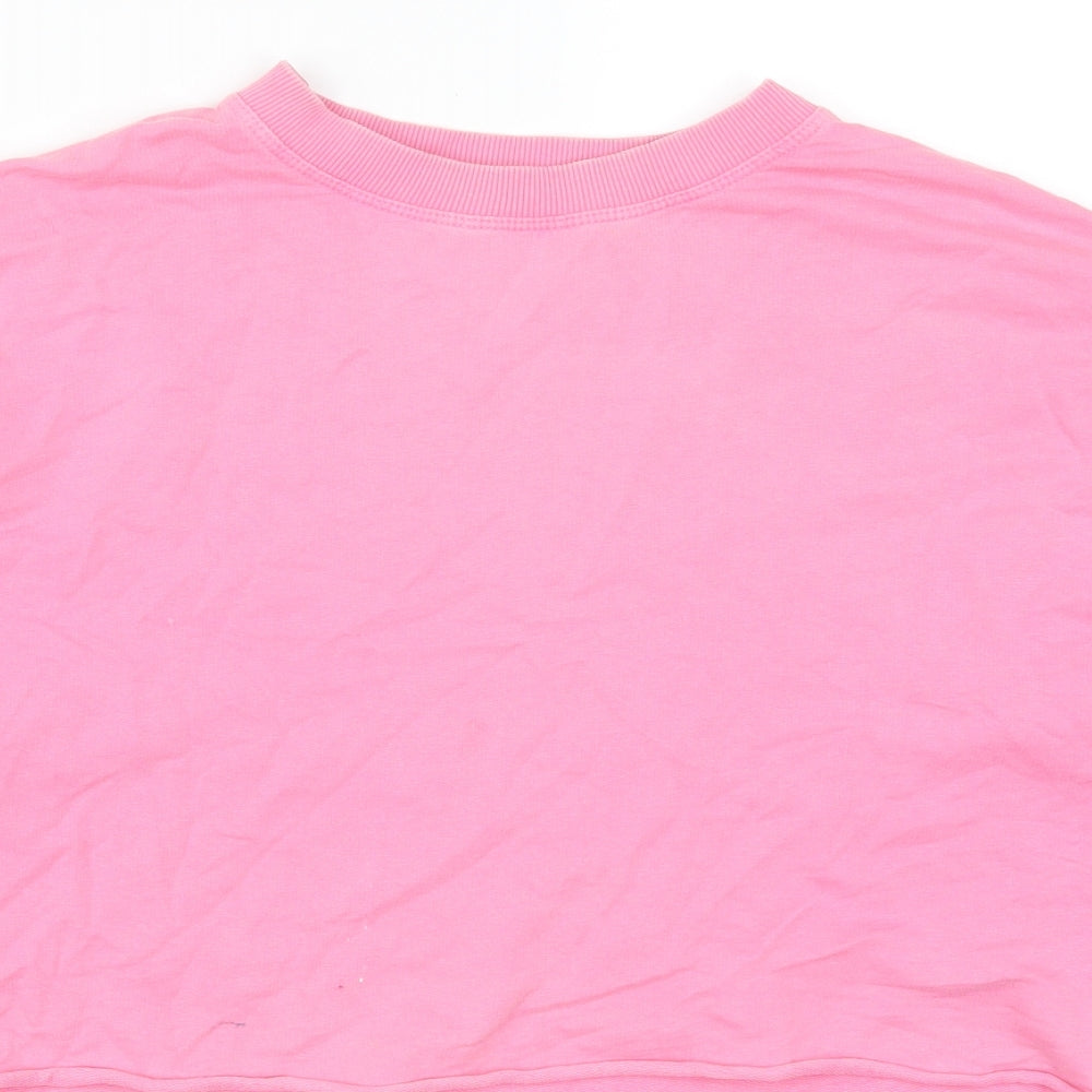 Womens UK Size S Pull & Bear Pink Pullover Sweatshirt