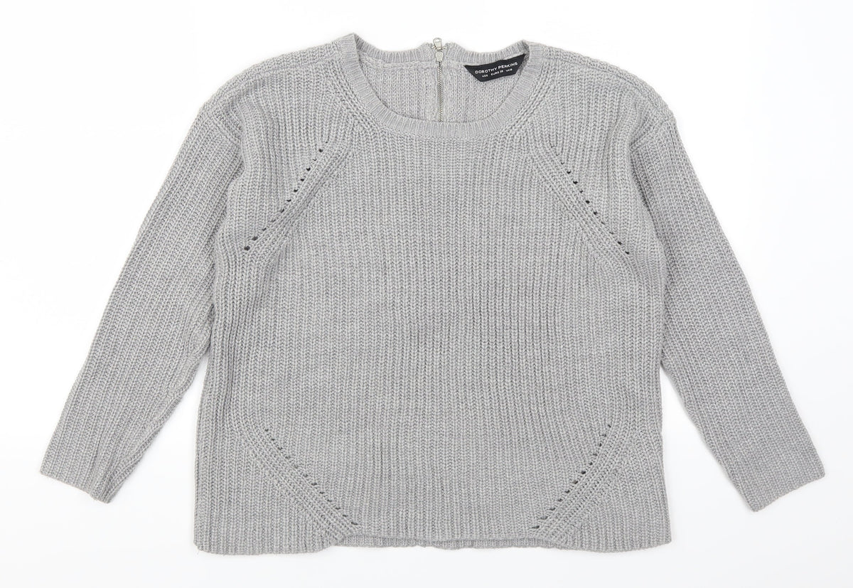 Dorothy Perkins Womens Grey   Pullover Jumper Size 10