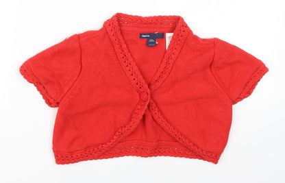 Gap Girls Red   Cardigan Jumper Size 10-11 Years