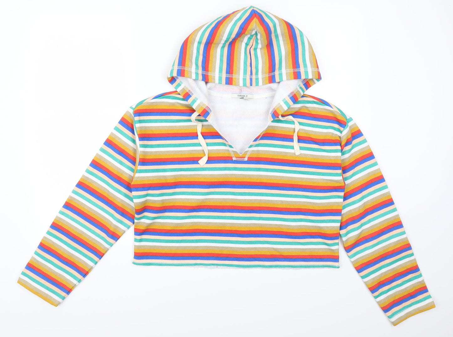 Womens UK Size S FOREVER 21 Multicoloured Pullover Hoodie
