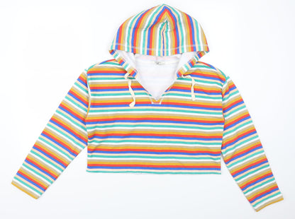 Womens UK Size S FOREVER 21 Multicoloured Pullover Hoodie