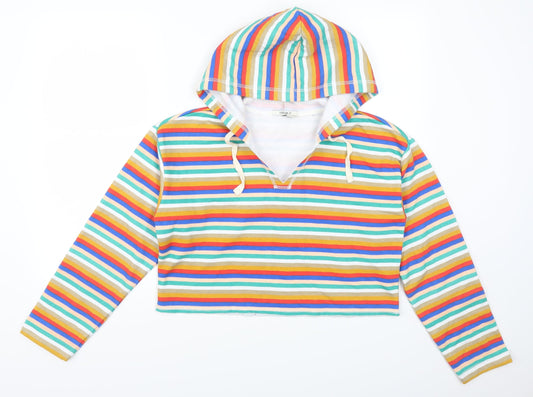 Womens UK Size S FOREVER 21 Multicoloured Pullover Hoodie