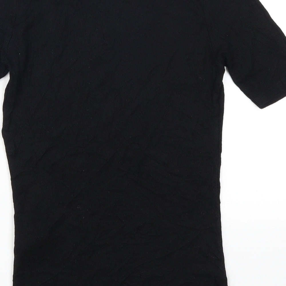 Womens UK Size 6 New Look Black Basic T-Shirt