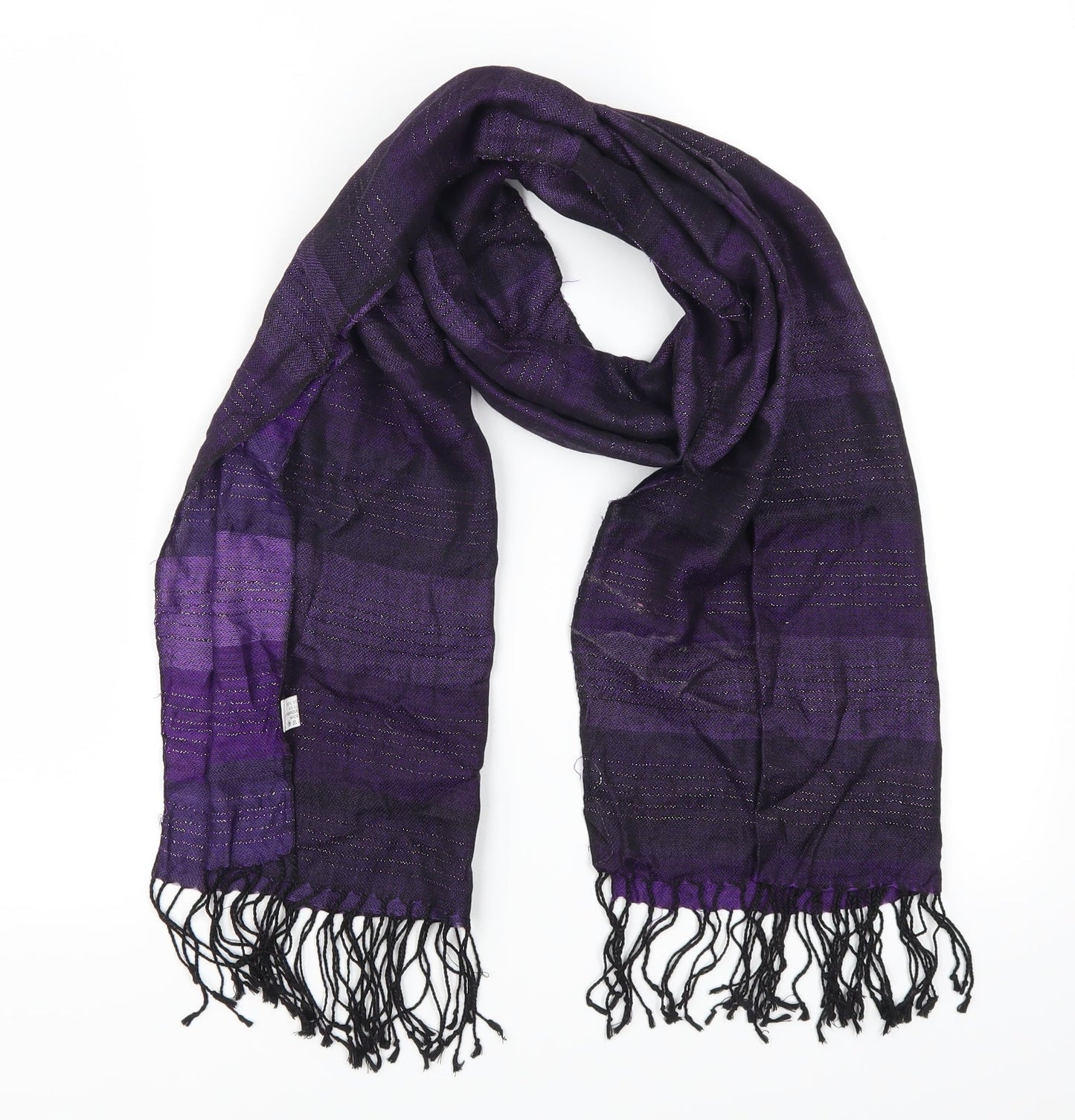 Preworn Womens Purple Striped   Scarf