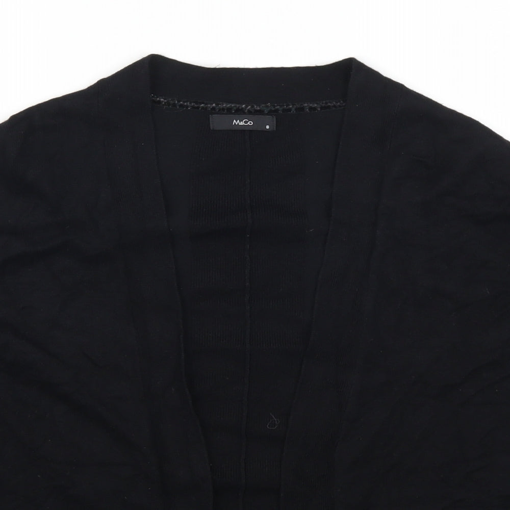 M&Co Womens Black   Cardigan Jumper Size 8