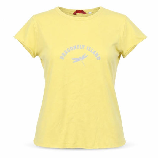 Womens UK Size S Lee Cooper Yellow Basic T-Shirt