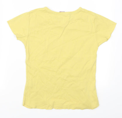 Womens UK Size S Lee Cooper Yellow Basic T-Shirt