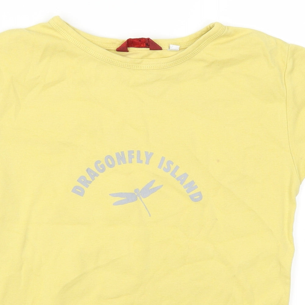 Womens UK Size S Lee Cooper Yellow Basic T-Shirt