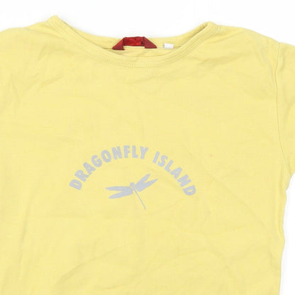 Womens UK Size S Lee Cooper Yellow Basic T-Shirt