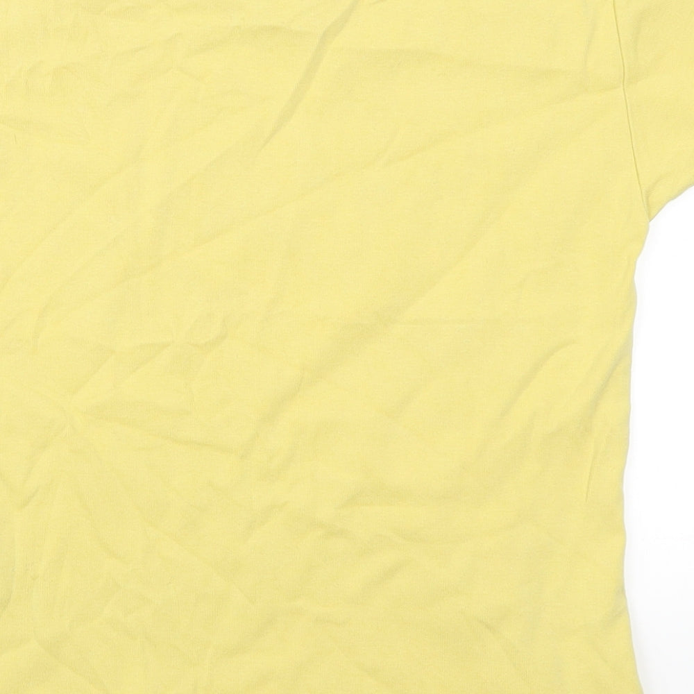 Womens UK Size S Lee Cooper Yellow Basic T-Shirt