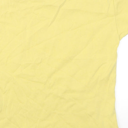 Womens UK Size S Lee Cooper Yellow Basic T-Shirt