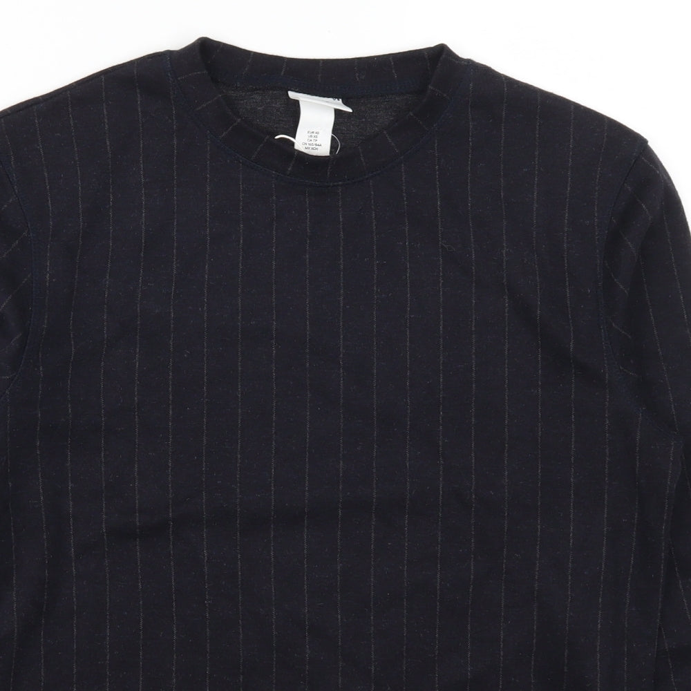Mens UK Size XS H&M Blue Pullover Sweatshirt