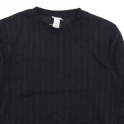 Mens UK Size XS H&M Blue Pullover Sweatshirt