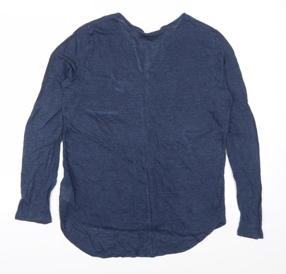 Peruggi Womens Blue   Basic T-Shirt Size 14