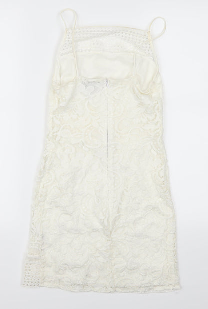 Topshop Womens White  Lace Mini  Size 6